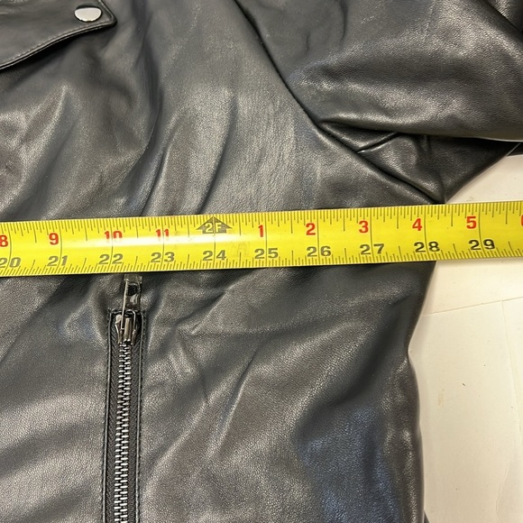 NEW Marybelle Faux Leather Cropped Moto Jacket Size 4X - Picture 9 of 11